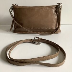 HOBO Cadence Leather Convertible Crossbody Bag, Tan W/ Silver Hardware
